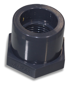 Reducing bush 32od x 1/2"fm short w/octogon PVC NP16